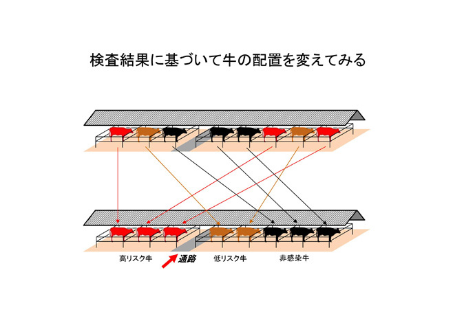 検査結果に基づいて配置を変える--牛白血病ウイルス遺伝子検査--